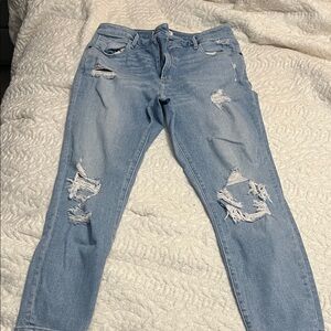 Abercrombie & Fitch Light Blue Distressed Skinny Jeans